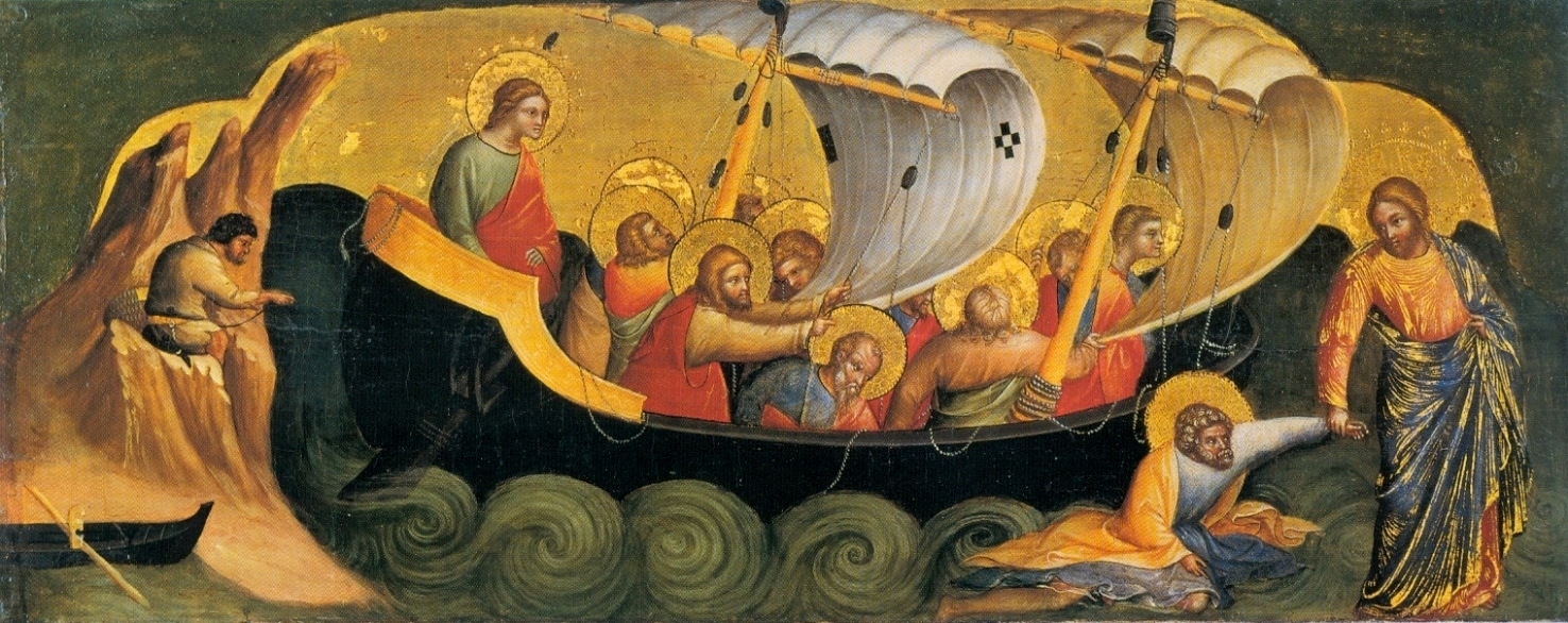 Lorenzo_Veneziano,_Christ_Rescuing_Peter_from_Drowning._1370_Staatliche_Museen,_Berlin.